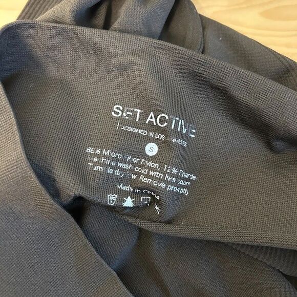 SET Active Sculptflex Power High Rise Brown Seamless Knit Leggings Size S - Picture 9 of 9